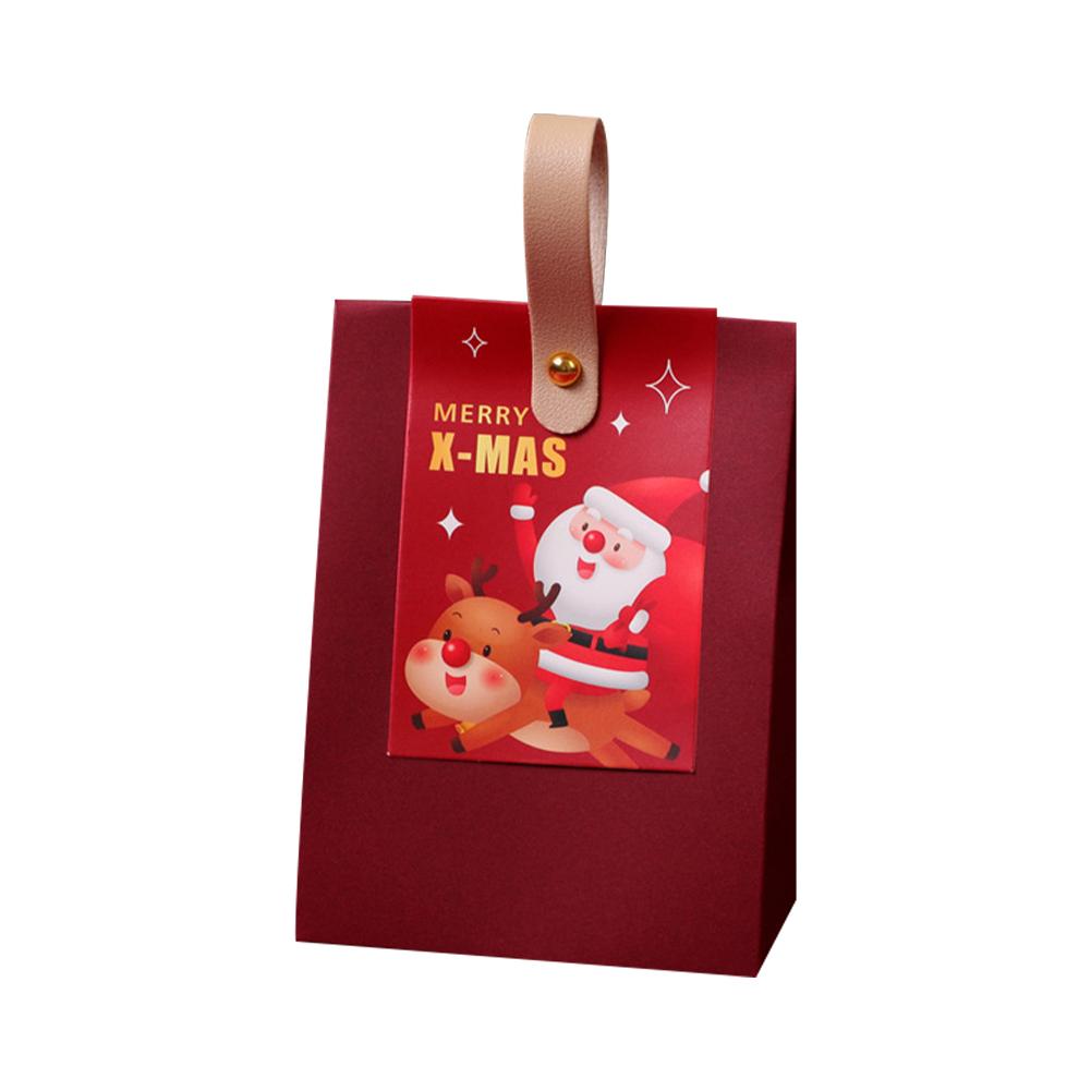 1 шт. Рождественская подарочная коробка Санта Клаус Коробка для конфет драже Подарочная упаковка Новый 2024 год Упаковочная коробка V9S6