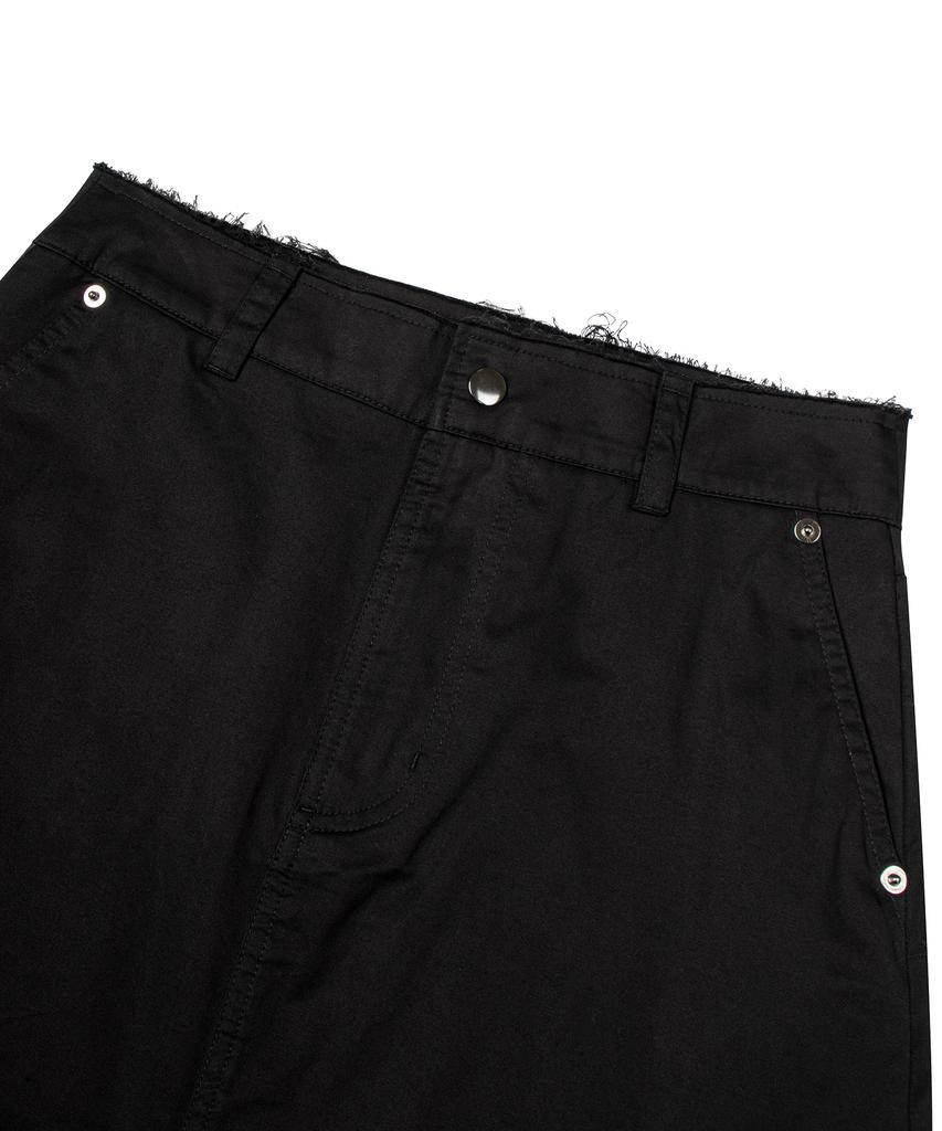 Pallet Long Cargo Shirred Skirt Black