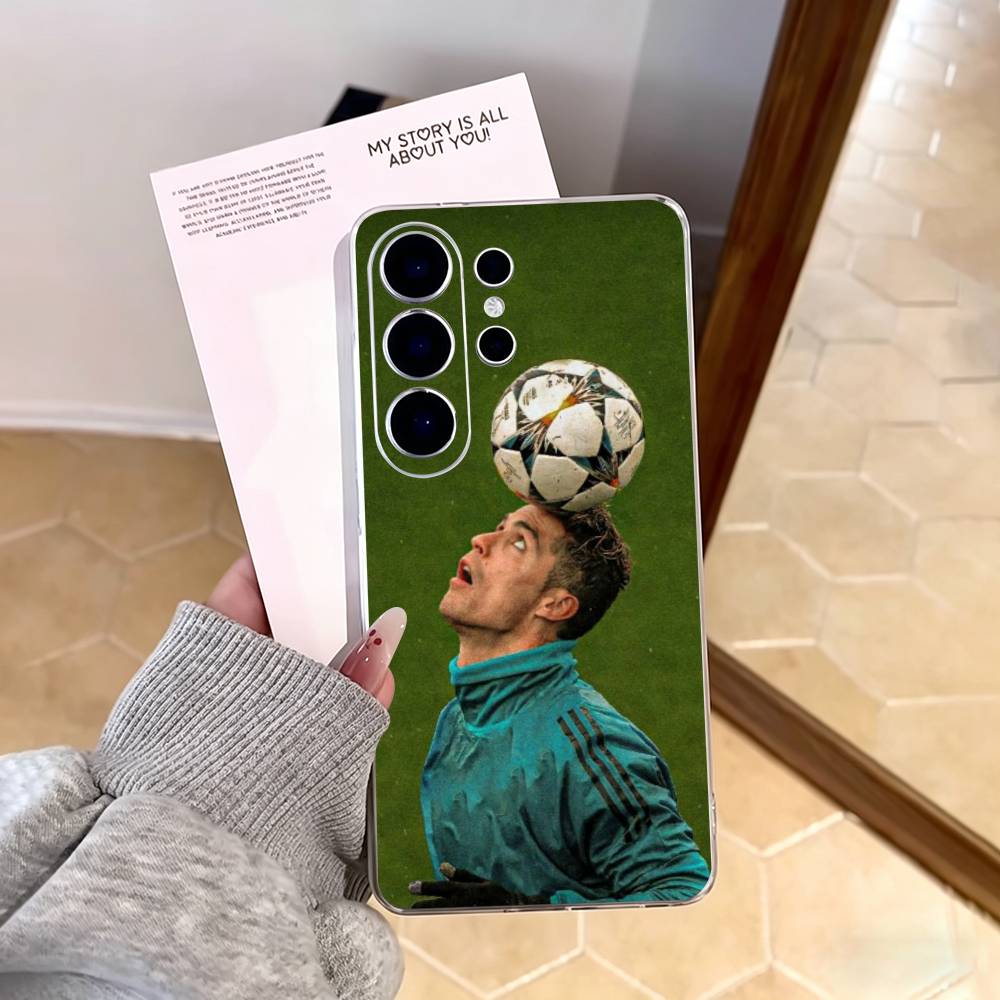 Футбольный чехол для телефона CR7-Роналду для Samsung S25, S24, S21, S22, S23, S30, Ultra, S20, Plus, Fe, Note, 10, 9, 5G Прозрачный чехол