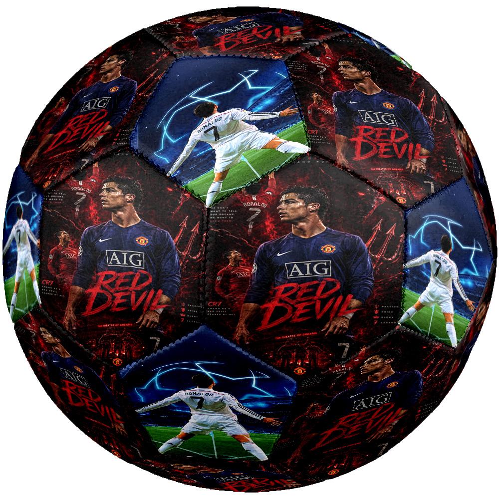Ronaldo's Devil's Legend Aig Soccer Ball Size 5 Football Machine Sewn Indoor/Outdoor Training and Matches Ideal for Soccer Enthusiasts