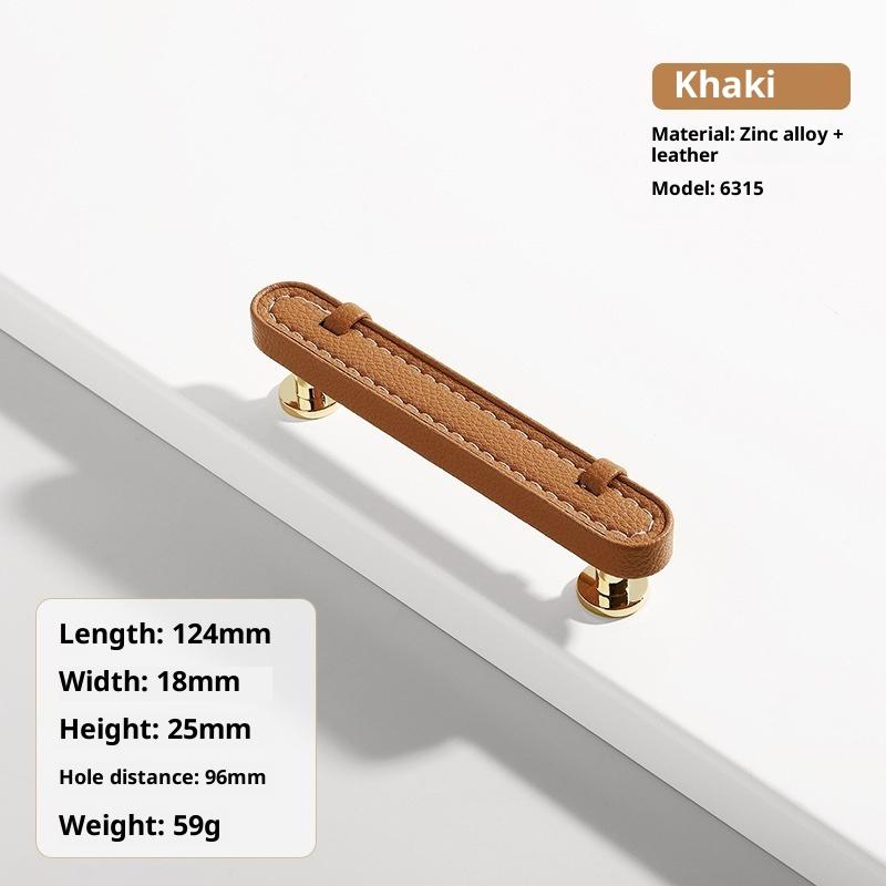 Ручки и ручки для обувного шкафа из цинкового сплава с кожаной ручкой, кухонные ручки для дверей шкафа, ручки для ящиков, мебельная фурнитура