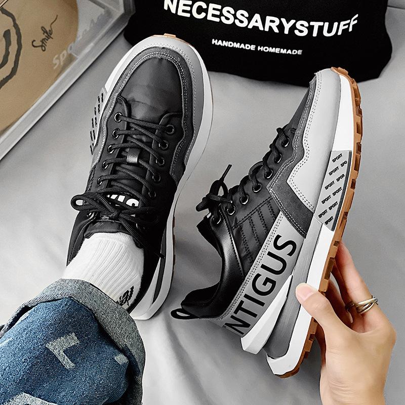 Forrest Gump shoes men's 2025 new color matching dad shoes men's students Korean version of versatile thick-soled height-increasing casual sports me