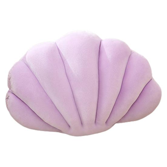 Shell-Shaped Stuffed Pillow Cushion Super Soft Wear Resistant Vibrant Color Seashell Bed Sofa Cushion Home Decoration