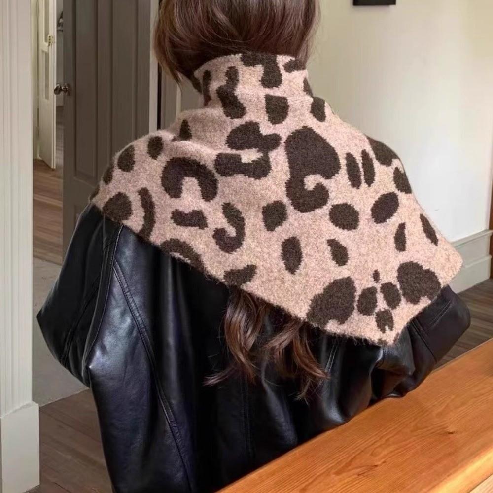 Plush Striped Scarf Korean Style Cape Wraps Fashion Knitted Triangle Scarf Women/Men