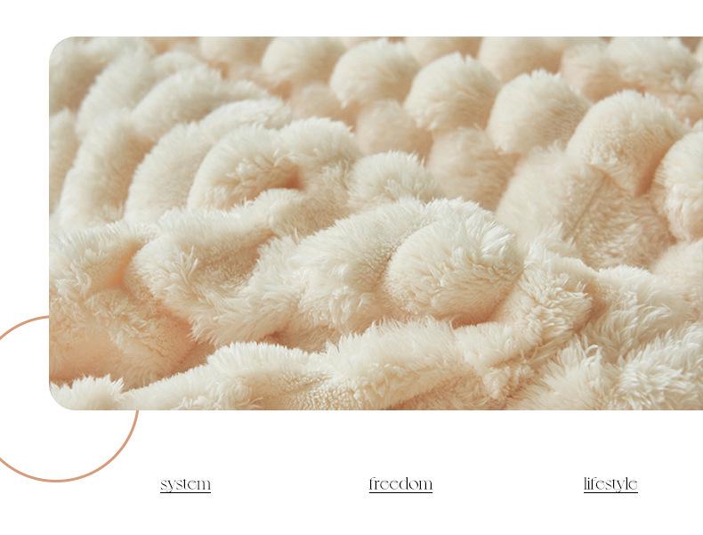 Двухслойное одеяло из кораллового флиса Golden Turtle - толстое, теплое покрывало для дивана