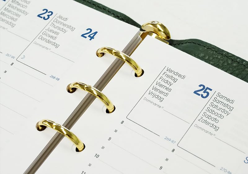 Quo Vadis Обложка органайзера из натуральной кожи 6 молний Таймер 14 Французский классический темно-синий QUOVADIS Timer14 qv937lzfcnv [Мини-размер/L Обложка]