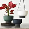 Self Watering Hanging Flower Pots White Green Grey Plant Flowerpot Planter  Indoor Plants