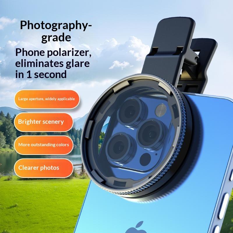 1Set 52Mm Cpl Universal With Clip Mobile Phone Lens Circular Polarizing Filter Lens Polarizer For Phone
