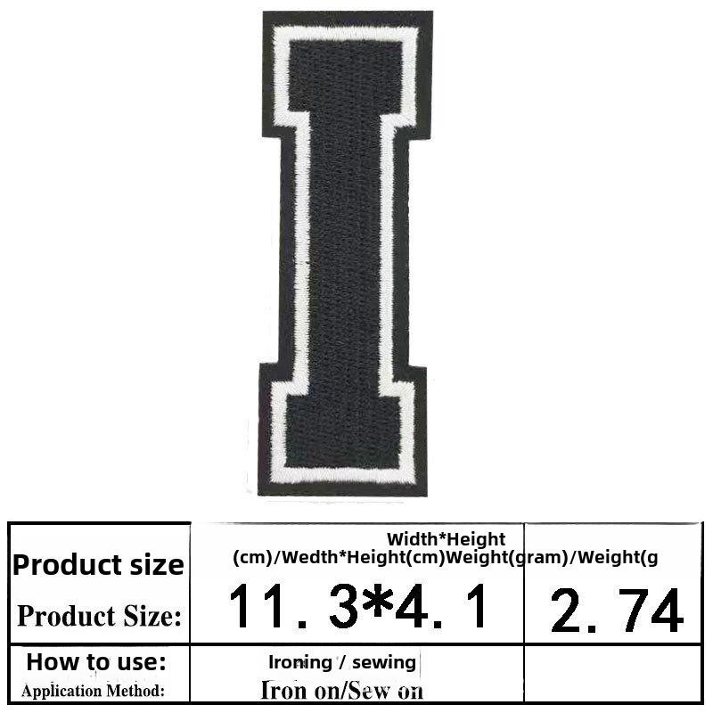 Вышитый алфавит и цифры нашивка на рукаве из джерси