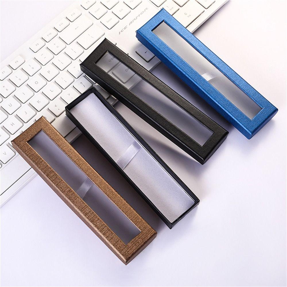 Бумажная коробка Подарочная коробка для ручек Прямоугольный футляр для перьевых ручек Пустая коробка для хранения ручек Друг Студент