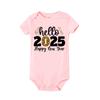 Happy New Year 2025 Baby Bodysuit Inant Romper Boys Girls Clothes New Year Party Baby Gift Toddler Short Sleeve Jumpsuit