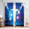 Крутые Вода и Огонь Футбол Горячая Кровь 3D-принтованные Шторы Подходят для Спальни Гостиной Киберспортивные Декоративные Шторы 2 ШТ