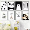 Милая панда, медведь, кролик, лев, украшение для детской, холст, картина, настенные художественные фотографии, постеры, принты, гостиная, детская спальня, дом, Cuadros, без рамки