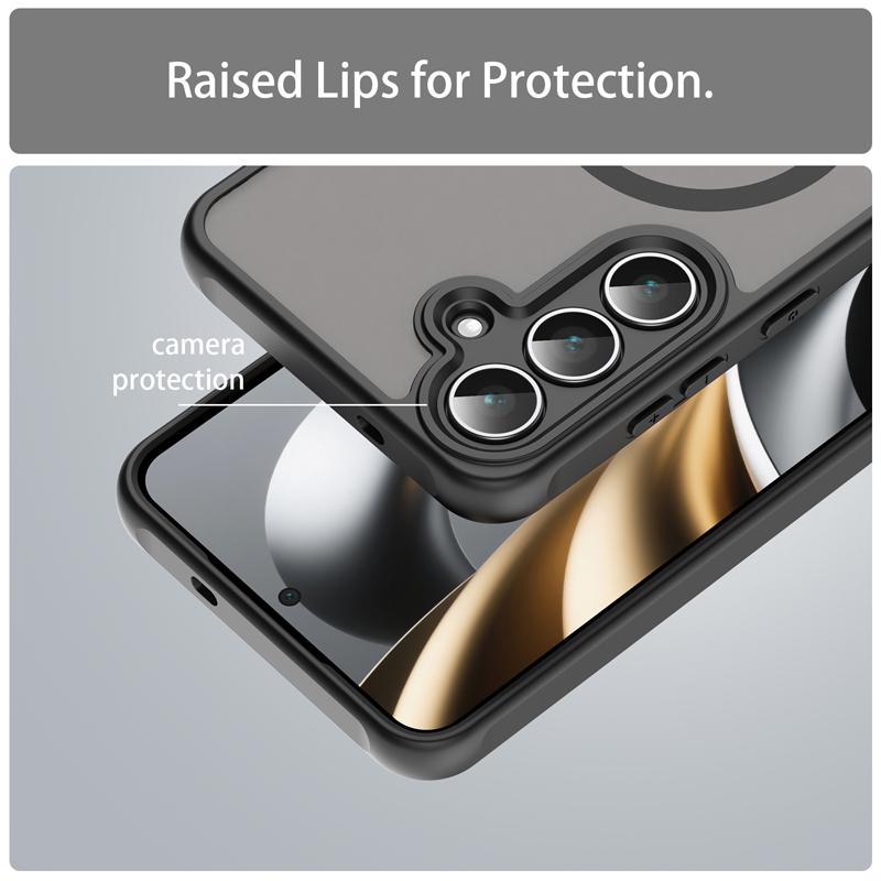 Чехол для Samsung Galaxy S25 FE Полупрозрачный Матовый Матовый PC+TPU Защита от отпечатков пальцев Полупрозрачная Крышка для Galaxy S25 fe