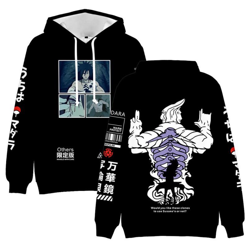 Anime Naruto Hoodie Unisex Streetwear 3D Digital Print Oversized Sweatshirt Teens Adults Fall