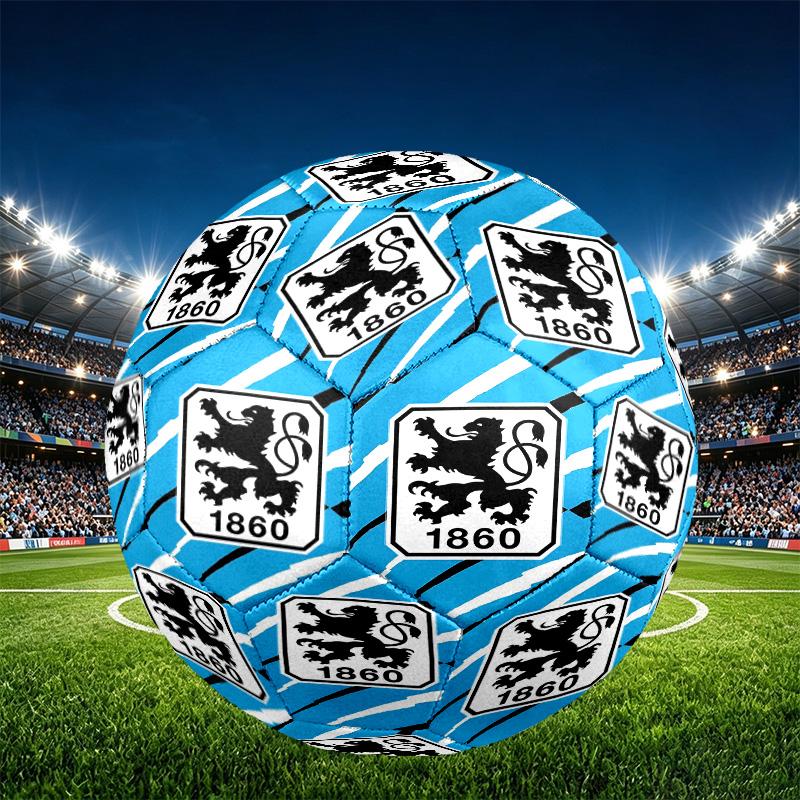 1860 Munchen football club Print Size 5 Soccer Ball, PU Wear Resistant Football for Match Training and Daily Practice, Birthday Gift for Soccer Fans