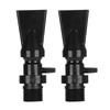 2pcs 360 Degrees Rotating Adapter Aquarium Duckbill Nozzle Fish Tank Water Outlet Tube with Aeration Port