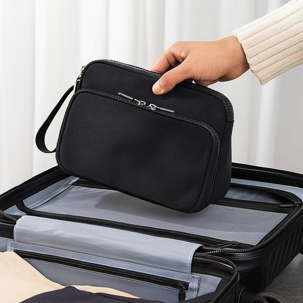 Dry Wet Separation Travel Toiletry Organizer Waterproof Water Resistant Shaving Bag Gift