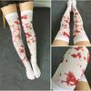 Women Over The Knee Socks Blood Stained Bloody Socks Halloween Party Costume