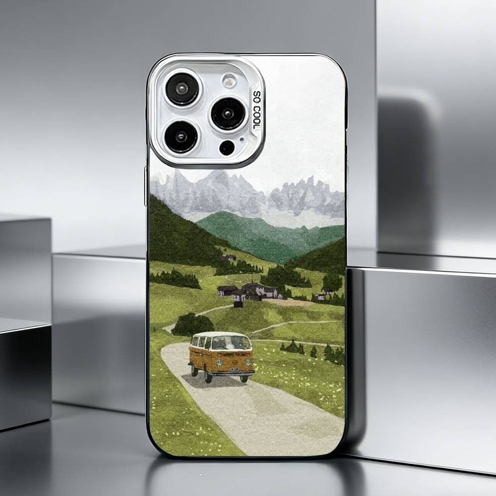 C-Cars and Distances   Phone Case For iPhone 17,16,15,14,13,12,11 Plus,Pro Max,XS,Colored silver phone case