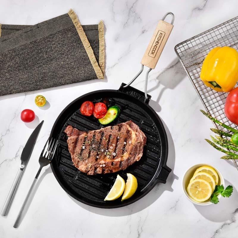 Круглый гриль из эмалированного чугуна 27 см Grill27a Tfi Kitchencook