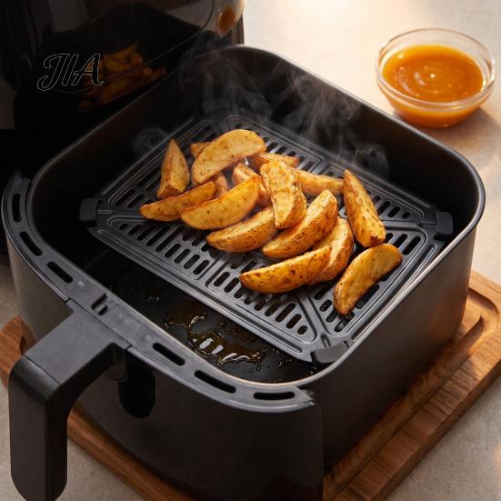 Air Fryer Grill Insert Rack Replacement for Holstein Housewares Dual Basket 4.4QT, Carbon Kitchen Cooking Gadgets Steel Non-Stick Crisper Plate