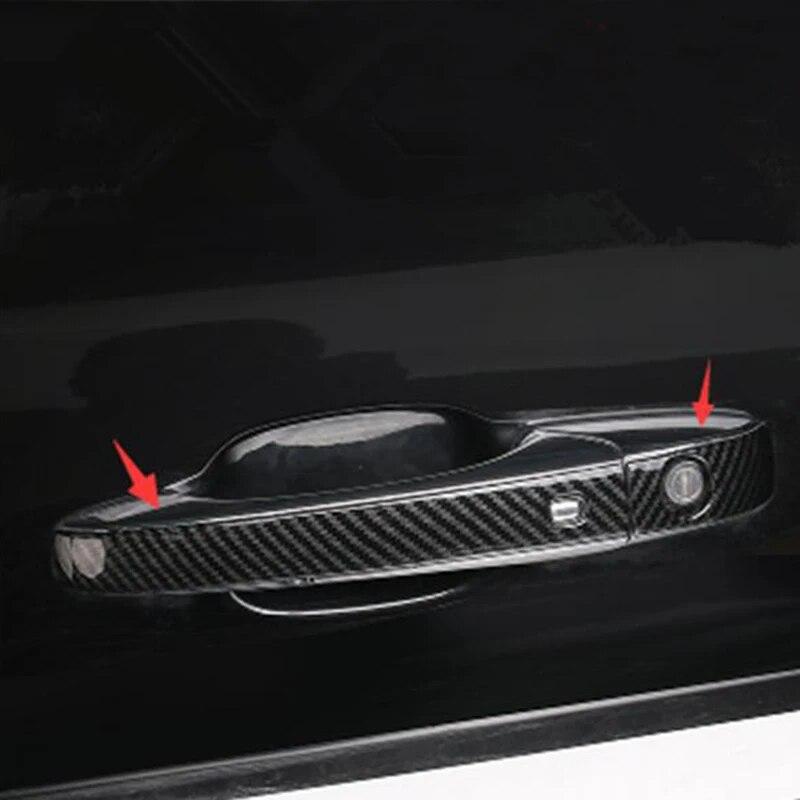 8 шт., накладка на ручку боковой двери из углеродного волокна для Jeep Grand Cherokee 2014 2015 2016 2017 2018