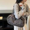 Сумка на плечо с леопардовым принтом, большая вместимость, сумка-тоут для поездок