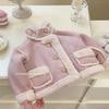2024 Velvet & Thickened Girls' Princess Coat - Autumn/Winter Stylish Baby Top