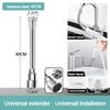 16-60cm Universal Faucet Extender Stainless Steel 360° Rotation Kitchen Sink Anti-Splash Nozzle Aerator Extension Hose