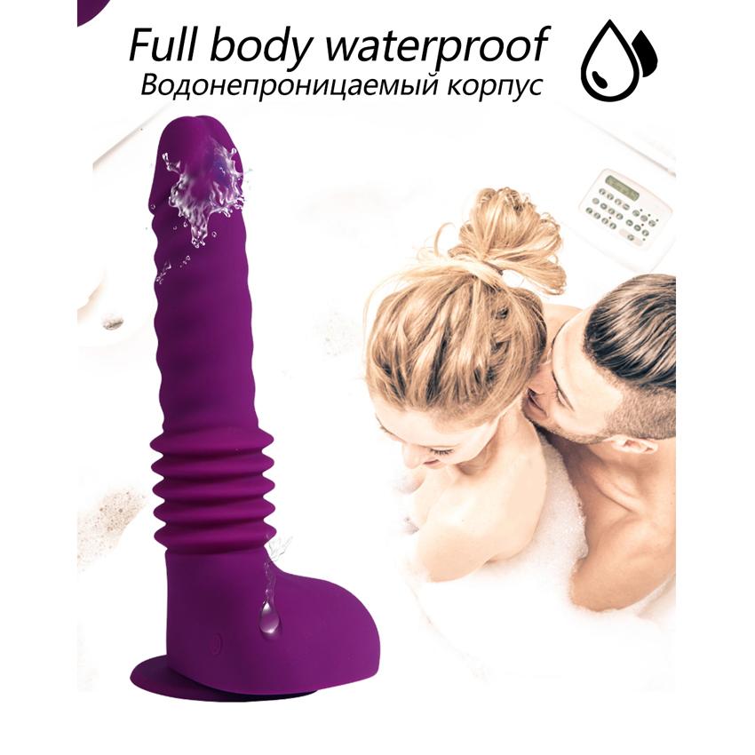 Вибратор с дистанционным управлением, фаллоимитатор с присоской, телескопический большой пенис, секс-игрушка для женщин, стимуляция точки G для женской мастурбации