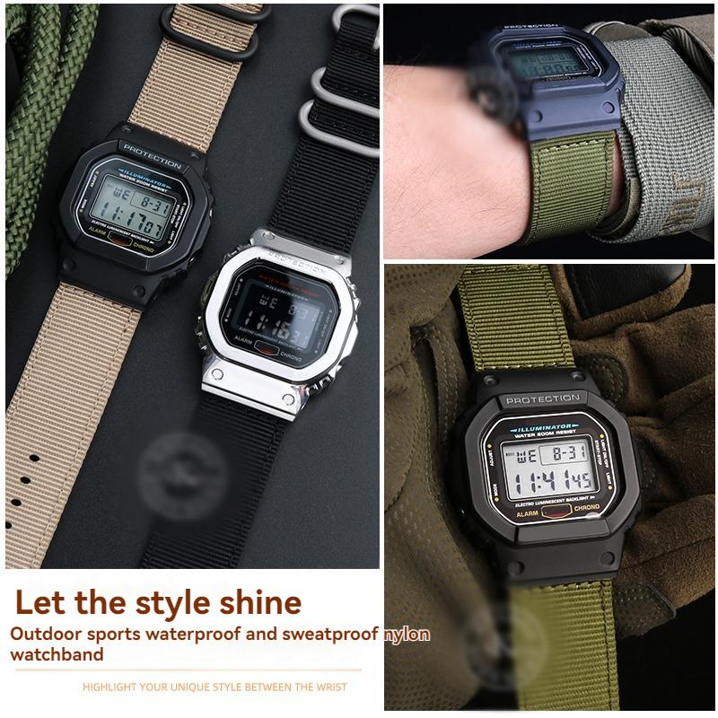 16-мм нейлоновый холщовый ремешок для Casio G-SHOCK GW6900/DW5600/GW-B5600/GM-5600/GA110/GA 2100, сменный ремешок для часов для активного отдыха