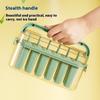 6-Cavity Plastic Ice Pop Ice Cream Maker Mould Set Food Grade Homemade Creative Ice Cake Mold with Plastic Sticks & Lid for Kids
