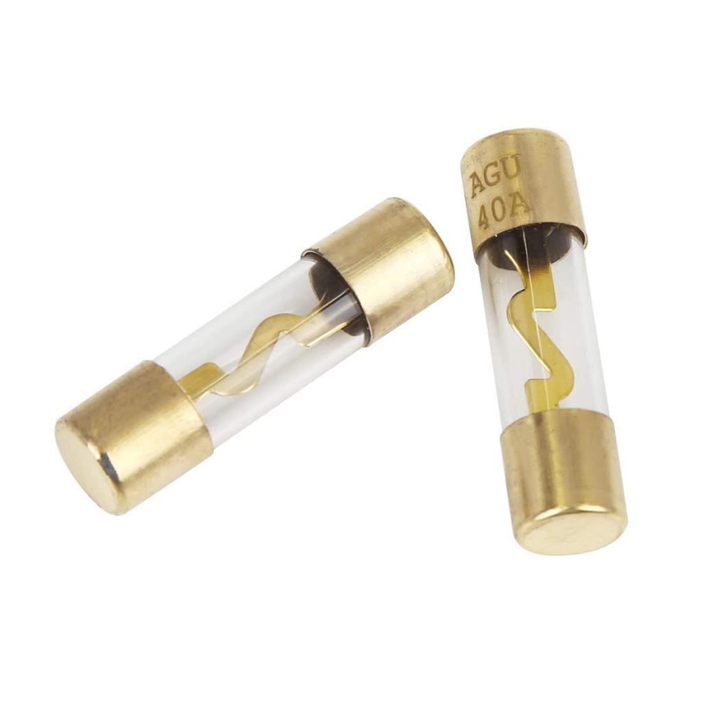 uxcell Plastic Tube Fuse 40Amp Car Auto AGU Fuse Pack
