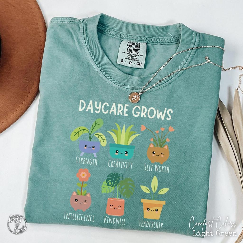 Daycare Provider Shirt, Daycare Teacher Gift, Childcare Saying T-Shirt, Daycare Crew, Cute Early Childhood Educator Tee, ECE Plant Shirt