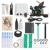 Coil Tattoo Machine Kit Power Supply Foot Pedal Pigment Cup Novice Tattoo Machine Set (90‑265V)US