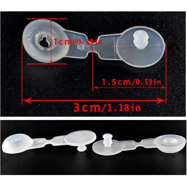 100 Pack Hospital Wristbands Snap Buckle Disposable Secure Lock Clip for Vinyl Wristband Events Wrist Band Concert Waterpark Party Bracelet Festival