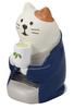 Decor Corporation Concombre Japanese Tea Calico Cat Size Approx. W2.7 D3 H4.8 ZCB-40206