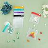Clear Small Plastic Bags Slide Lock Bags, Thick EVA Reusable Storage with Colored Slider, Pill Pouches, for Coin Jewelry Paper Clips Candy Travel