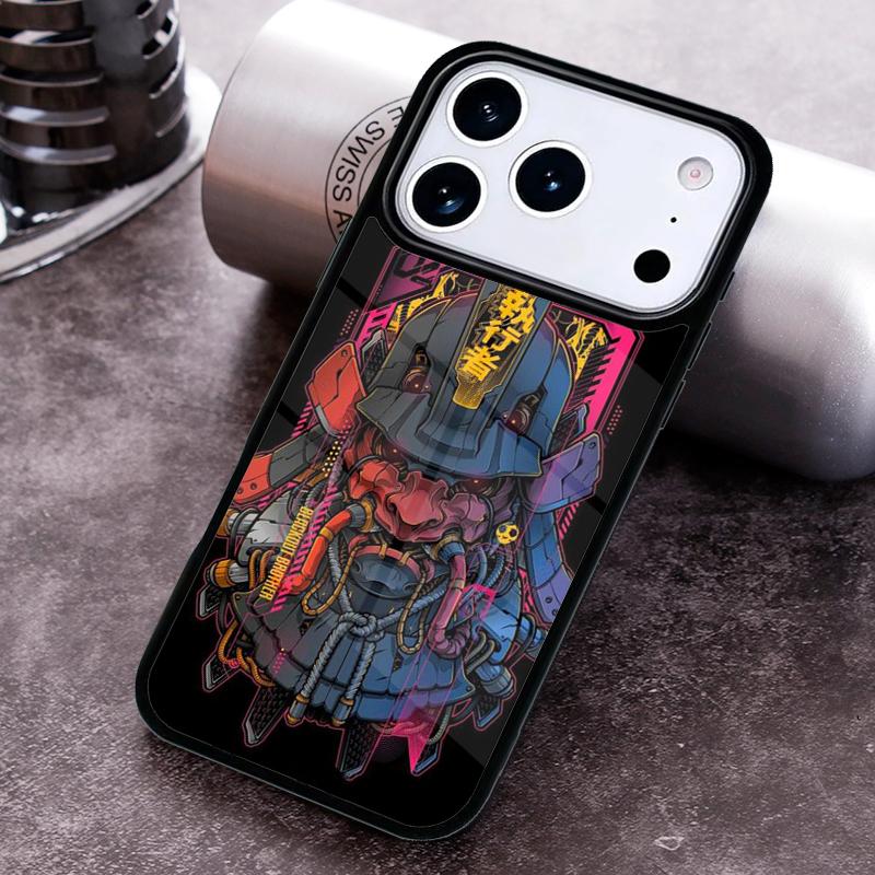 Japanese Hannya Mask Phone Case for iPhone 17 16 15 Pro Max Air 14 13 12 11 Plus Shockproof Cover