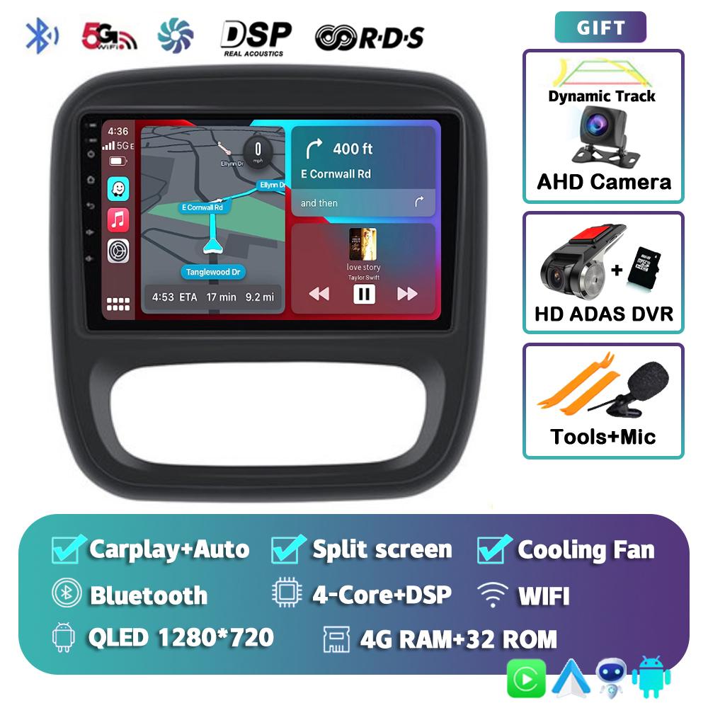 Android 14 Автомагнитола для Renault Traffic 3 2014-2021 Для Opel Vivaro B 2014-2018 Мультимедийный Видеоплеер Навигация GPS DSP