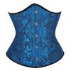 Palace Style Women Underbust Corset Adjustable Back Strap Floral Bustier Jacquard Design Body Shaping Girdle Cosplay Party Streetwear