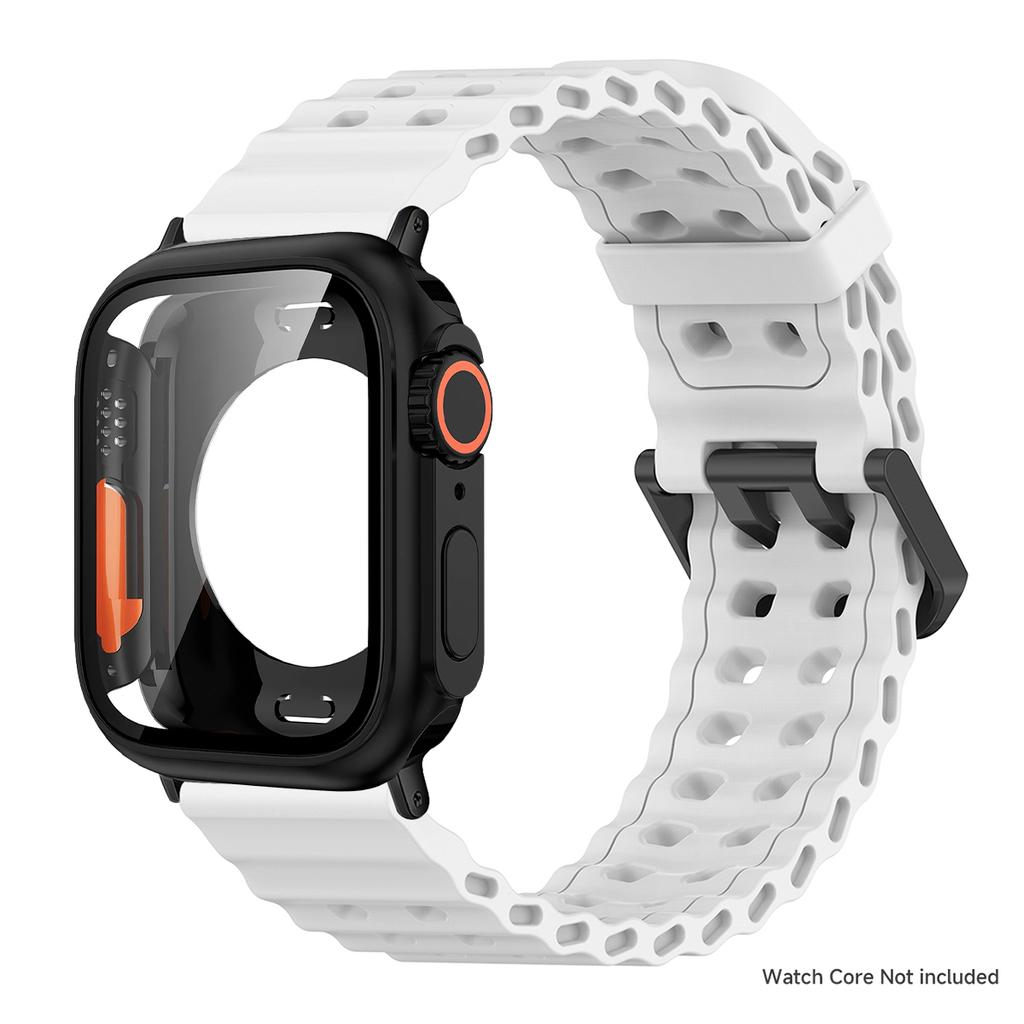 Силиконовый ремешок+Смена на Ultra Case Для Apple Watch 11 10 42/46мм Защитный чехол для iwatch Серии 9 8 7 6 se54 40/41/44/45мм