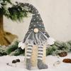 Charming Forest Santa With Lights Hanging Legs Doll For Creative Holiday Decor