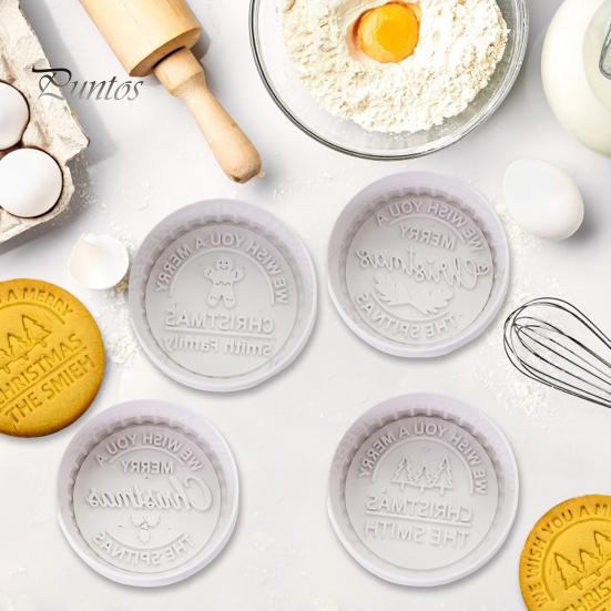 Рождественские штампы для печенья 3D персонализированные помадка глазурь украшение патока кекс резаки выпечка подарок для начинающих семья