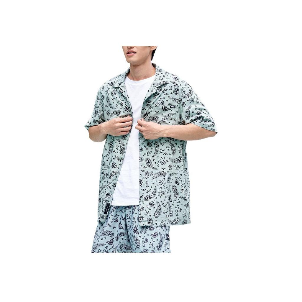 Vans Бандана По всей поверхности Печать логотипа Рубашка Поло Мужские Рубашки Зеленый VN0A5KMOYV2