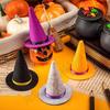 Mini Witch Hat Wine Bottle Pumpkin Decoration Formal Hat Halloween Decoration Little Man Sharp Corner Witch Hat Party Supplies