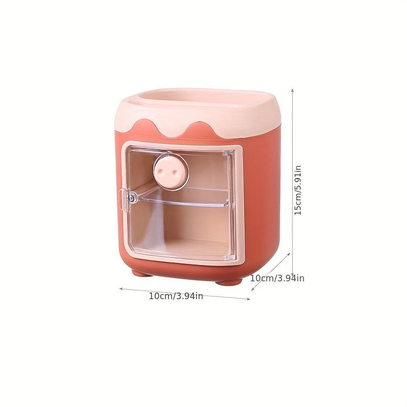 1 шт. Kawaii Pig Pen Pen Pendant Pot Holder Brush Storage Box Organizer Multifunction Washi Tape Canvas Office Supplies