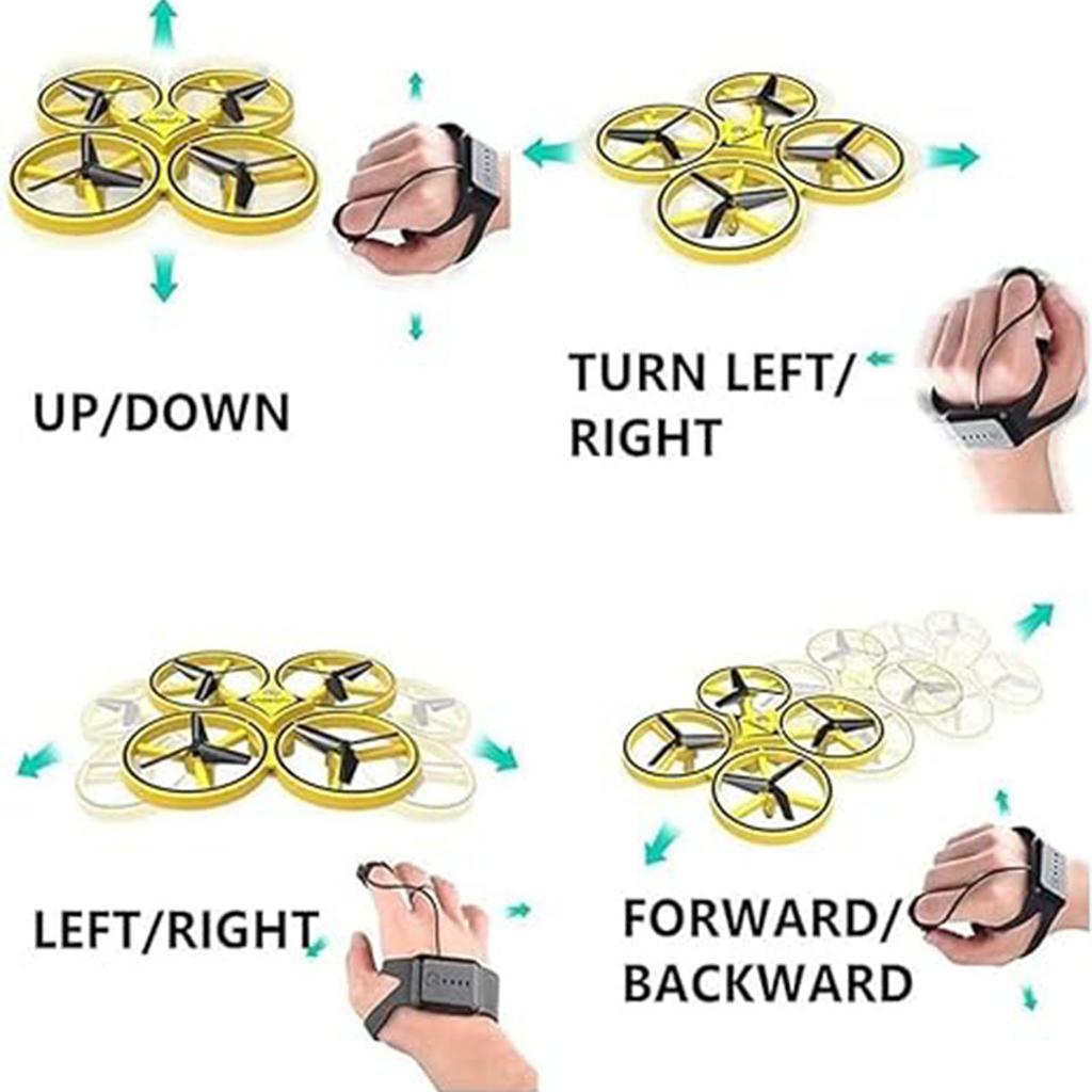 Gesture Control Drone RC Quadcopter Aircraft Smart RC Electric Flying Drone With LED Outdoor Toys for Kid Boys Girls Toy Gift