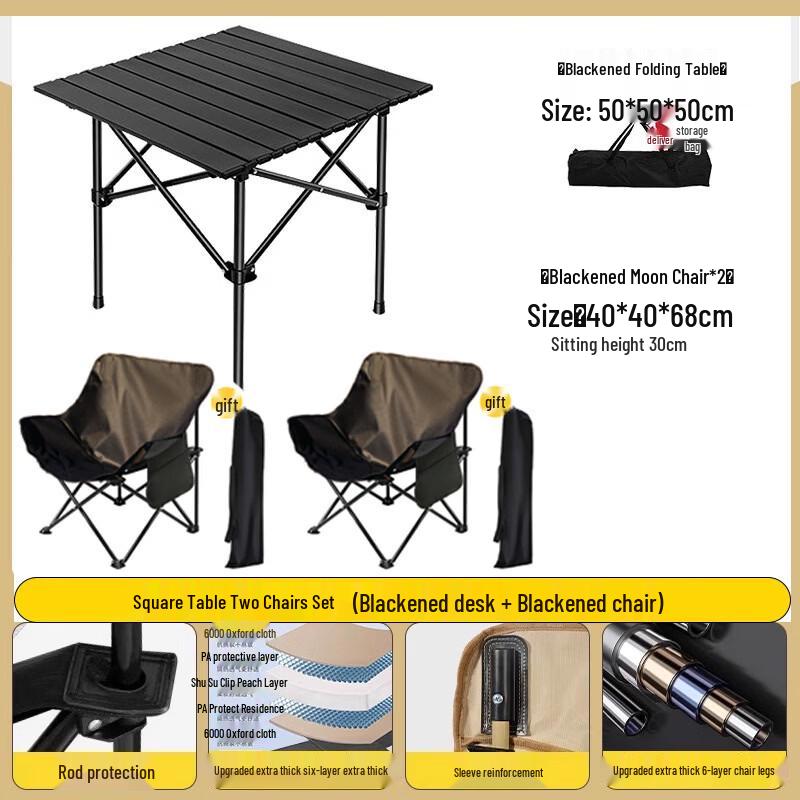 Kasiong Portable Outdoor Camping Table & Chair Sets